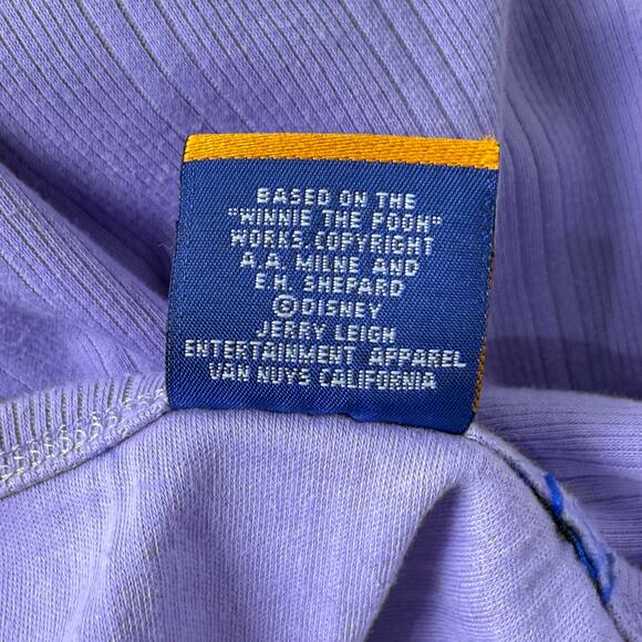 Vintage 90s Y2k Disney Winnie Pooh Eeyore Embroidered Henley Top Cutecore 3X - Picture 9 of 11
